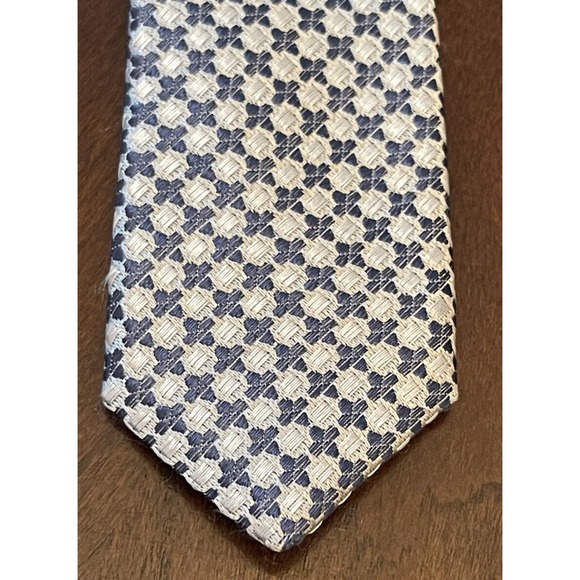 Comoseta Blue 100% Silk Men’s Neck Tie Made In China - Picture 6 of 9